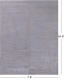 SUPER SALE Contemporary Hand Knotted Wool & Silk Rug - 7' 9" X 10' 0"