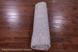 Grey Persian Tabriz Handmade Wool & Silk Rug - 7' 11" X 9' 11" - Golden Nile