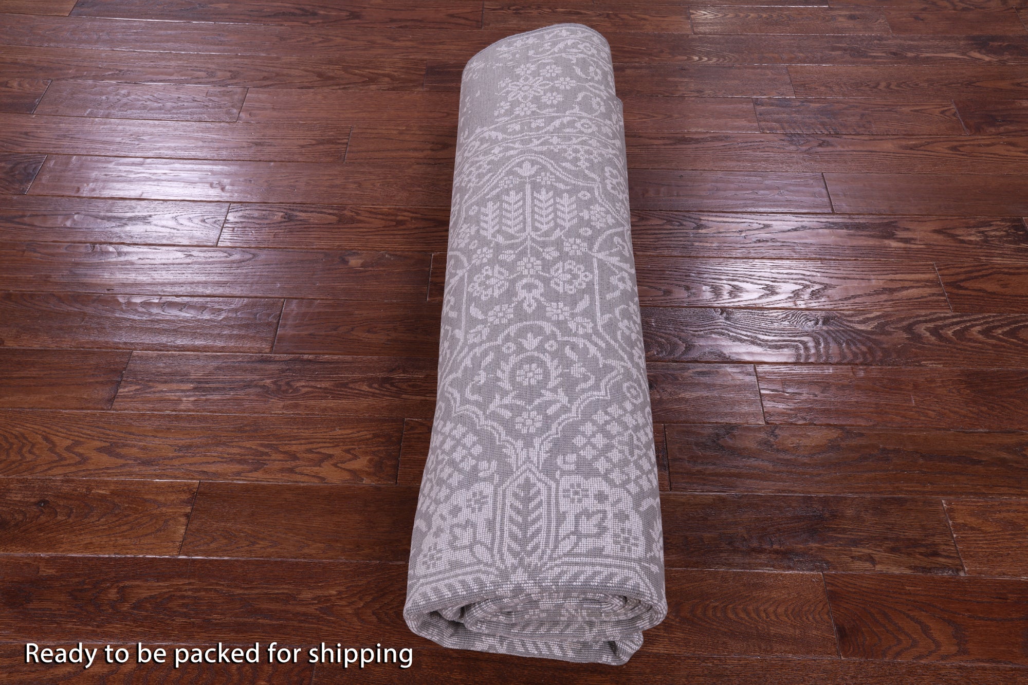 Grey Persian Tabriz Handmade Wool & Silk Rug - 7' 11" X 9' 11" - Golden Nile