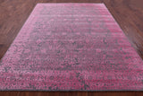 Grey Persian Tabriz Hand Knotted Wool & Silk Rug - 7' 10" X 10' 5" - Golden Nile