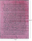 Grey Persian Tabriz Hand Knotted Wool & Silk Rug - 7' 10" X 10' 5" - Golden Nile