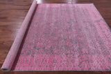 Grey Persian Tabriz Hand Knotted Wool & Silk Rug - 7' 10" X 10' 5" - Golden Nile