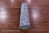 Blue Persian Tabriz Hand Knotted Wool & Silk Rug - 8' 0" X 10' 0" - Golden Nile