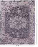Grey Persian Fine Serapi Hand Knotted Wool Rug - 7' 11" X 10' 1" - Golden Nile