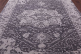 Grey Persian Fine Serapi Hand Knotted Wool Rug - 7' 11" X 10' 1" - Golden Nile