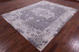 Grey Persian Fine Serapi Hand Knotted Wool Rug - 7' 11" X 10' 1" - Golden Nile
