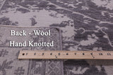 Grey Persian Fine Serapi Hand Knotted Wool Rug - 7' 11" X 10' 1" - Golden Nile