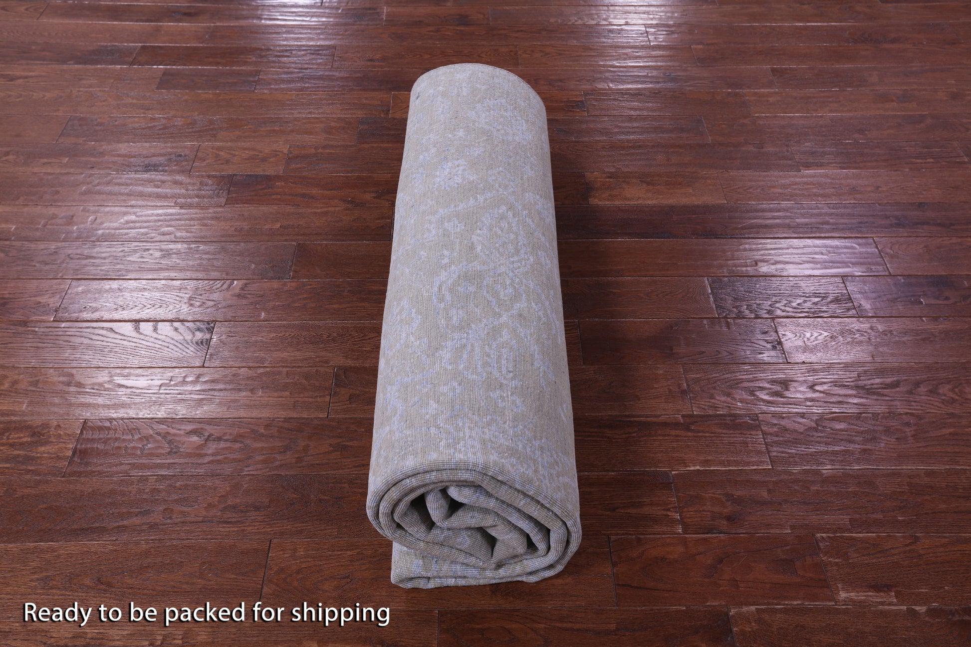 Grey Persian Fine Serapi Hand Knotted Wool & Silk Rug - 8' 1" X 10' 2" - Golden Nile