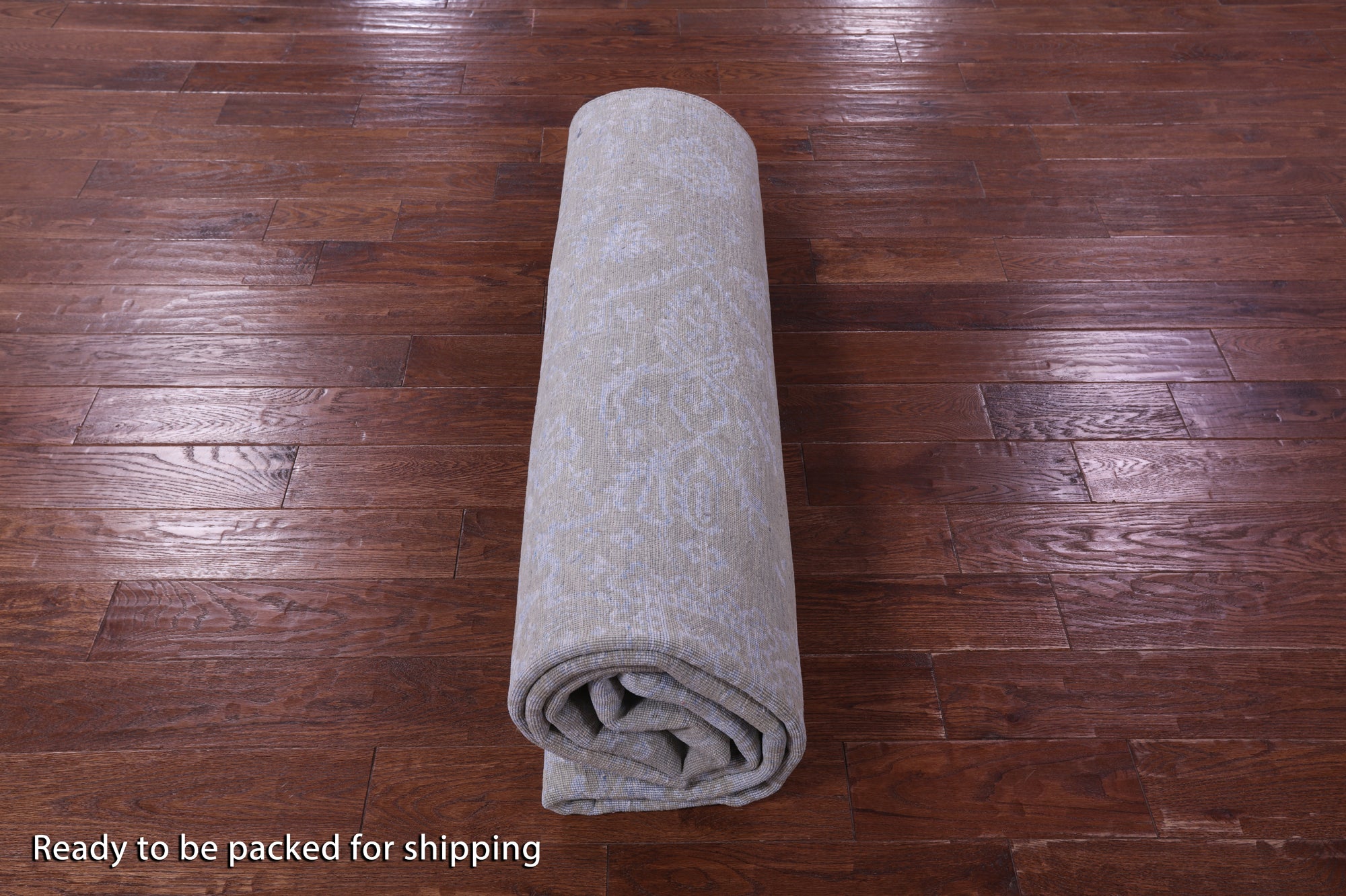 Grey Persian Fine Serapi Hand Knotted Wool & Silk Rug - 8' 1" X 10' 2" - Golden Nile