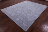 Grey Persian Fine Serapi Hand Knotted Wool & Silk Rug - 8' 1" X 10' 2" - Golden Nile