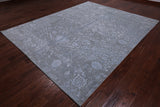 Grey Persian Fine Serapi Hand Knotted Wool & Silk Rug - 8' 1" X 10' 2"