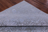 Grey Persian Fine Serapi Hand Knotted Wool & Silk Rug - 8' 1" X 10' 2" - Golden Nile