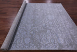 Grey Persian Fine Serapi Hand Knotted Wool & Silk Rug - 8' 1" X 10' 2" - Golden Nile
