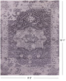 Grey Persian Fine Serapi Hand Knotted Wool Rug - 8' 0" X 10' 1" - Golden Nile