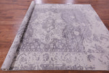 Grey Persian Fine Serapi Hand Knotted Wool Rug - 8' 0" X 10' 1" - Golden Nile