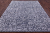 Grey Persian Tabriz Handmade Wool & Silk Rug - 8' 0" X 10' 0" - Golden Nile
