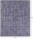 Grey Persian Tabriz Handmade Wool & Silk Rug - 8' 0" X 10' 0" - Golden Nile