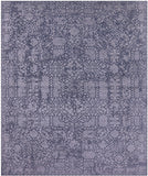 Grey Persian Tabriz Handmade Wool & Silk Rug - 8' 0" X 10' 0" - Golden Nile