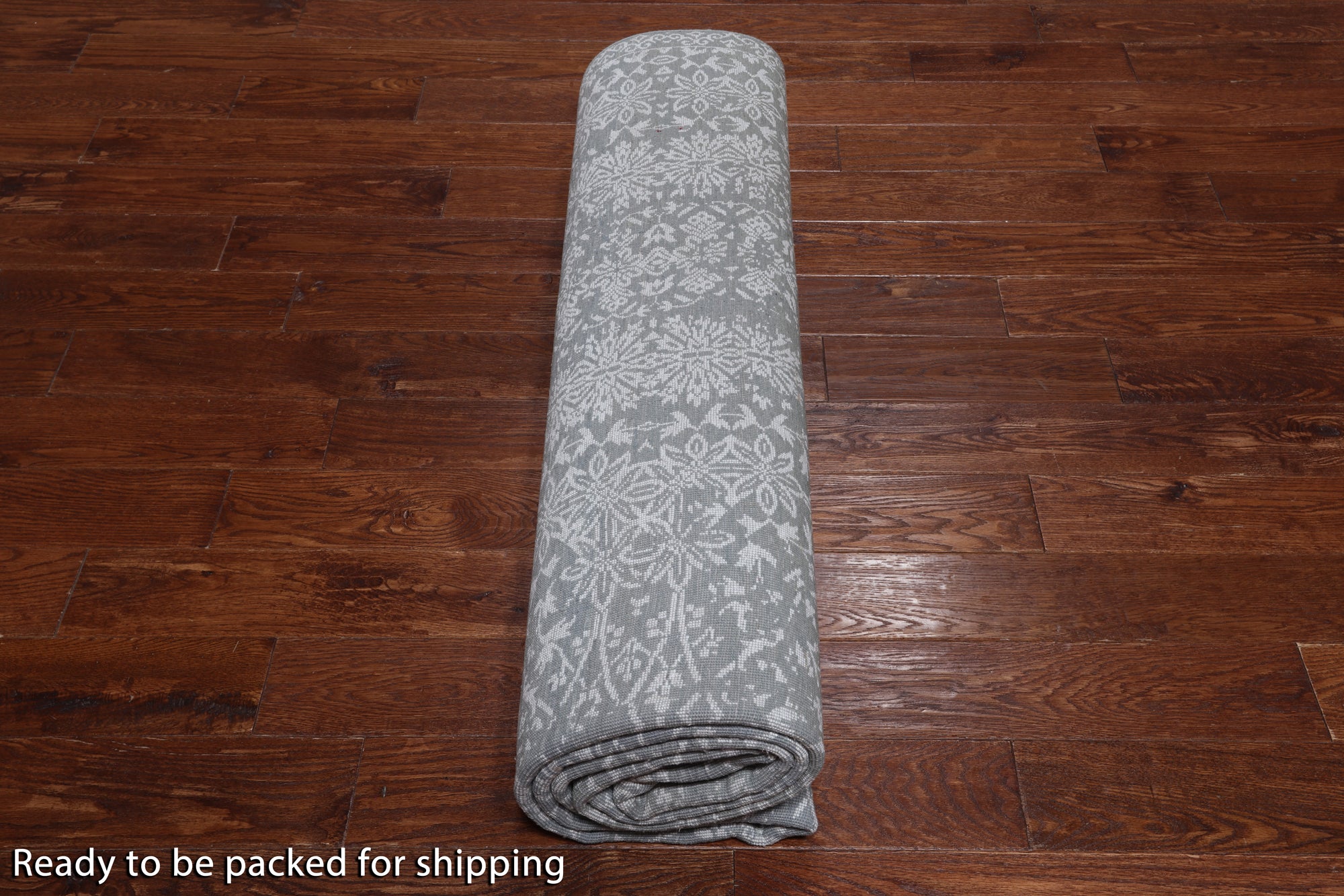 Grey Persian Tabriz Handmade Wool & Silk Rug - 8' 0" X 10' 0"