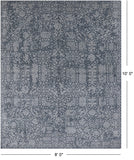 Grey Persian Tabriz Handmade Wool & Silk Rug - 8' 0" X 10' 0"