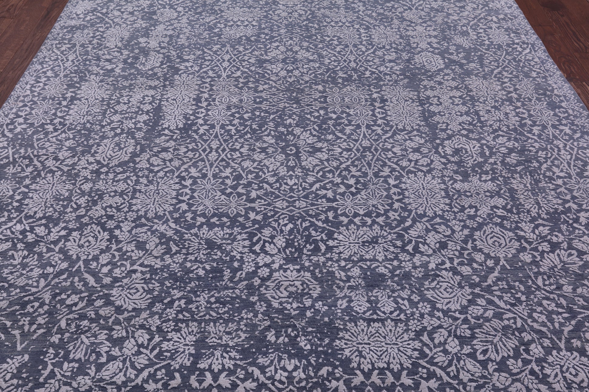 Grey Persian Tabriz Handmade Wool & Silk Rug - 8' 0" X 10' 0" - Golden Nile