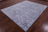 Grey Persian Tabriz Handmade Wool & Silk Rug - 8' 0" X 10' 0" - Golden Nile