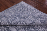Grey Persian Tabriz Handmade Wool & Silk Rug - 8' 0" X 10' 0" - Golden Nile