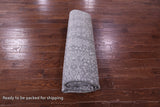 Grey Persian Tabriz Handmade Wool & Silk Rug - 8' 0" X 10' 0" - Golden Nile