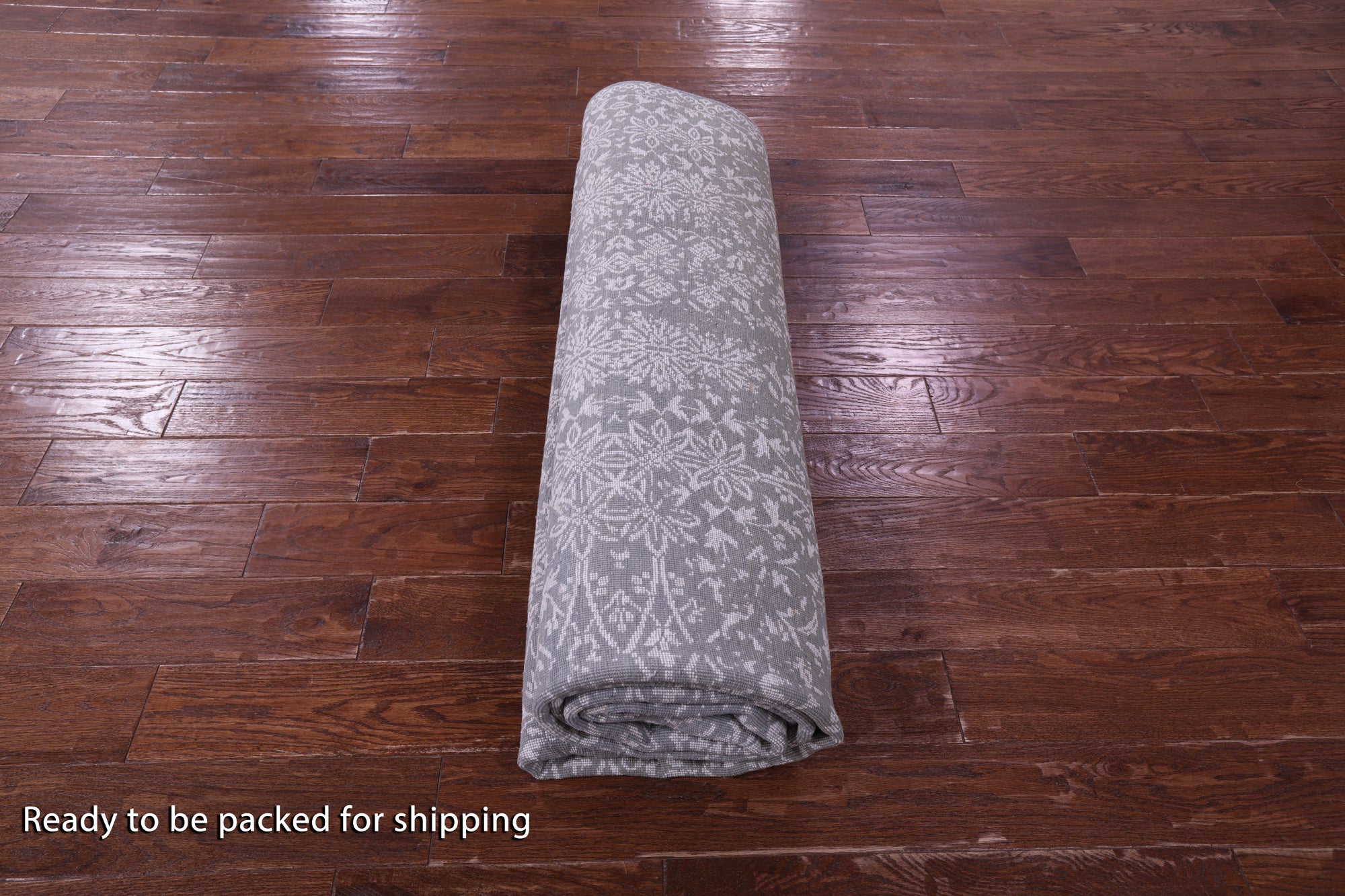 Grey Persian Tabriz Handmade Wool & Silk Rug - 8' 0" X 10' 0" - Golden Nile