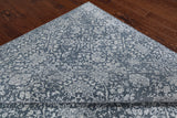 Grey Persian Tabriz Handmade Wool & Silk Rug - 8' 0" X 10' 0"
