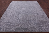 Grey Persian Tabriz Hand Knotted Wool & Silk Rug - 8' 1" X 10' 0" - Golden Nile