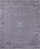 Grey Persian Tabriz Hand Knotted Wool & Silk Rug - 8' 1" X 10' 0" - Golden Nile