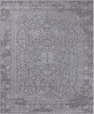 Grey Persian Tabriz Hand Knotted Wool & Silk Rug - 8' 1" X 10' 0"