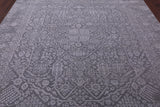 Grey Persian Tabriz Hand Knotted Wool & Silk Rug - 8' 1" X 10' 0" - Golden Nile