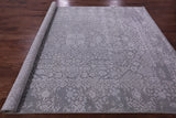 Grey Persian Tabriz Hand Knotted Wool & Silk Rug - 8' 1" X 10' 0" - Golden Nile