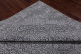 Grey Persian Tabriz Hand Knotted Wool & Silk Rug - 8' 1" X 10' 0"