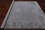 Grey Persian Tabriz Hand Knotted Wool & Silk Rug - 8' 1" X 10' 0"