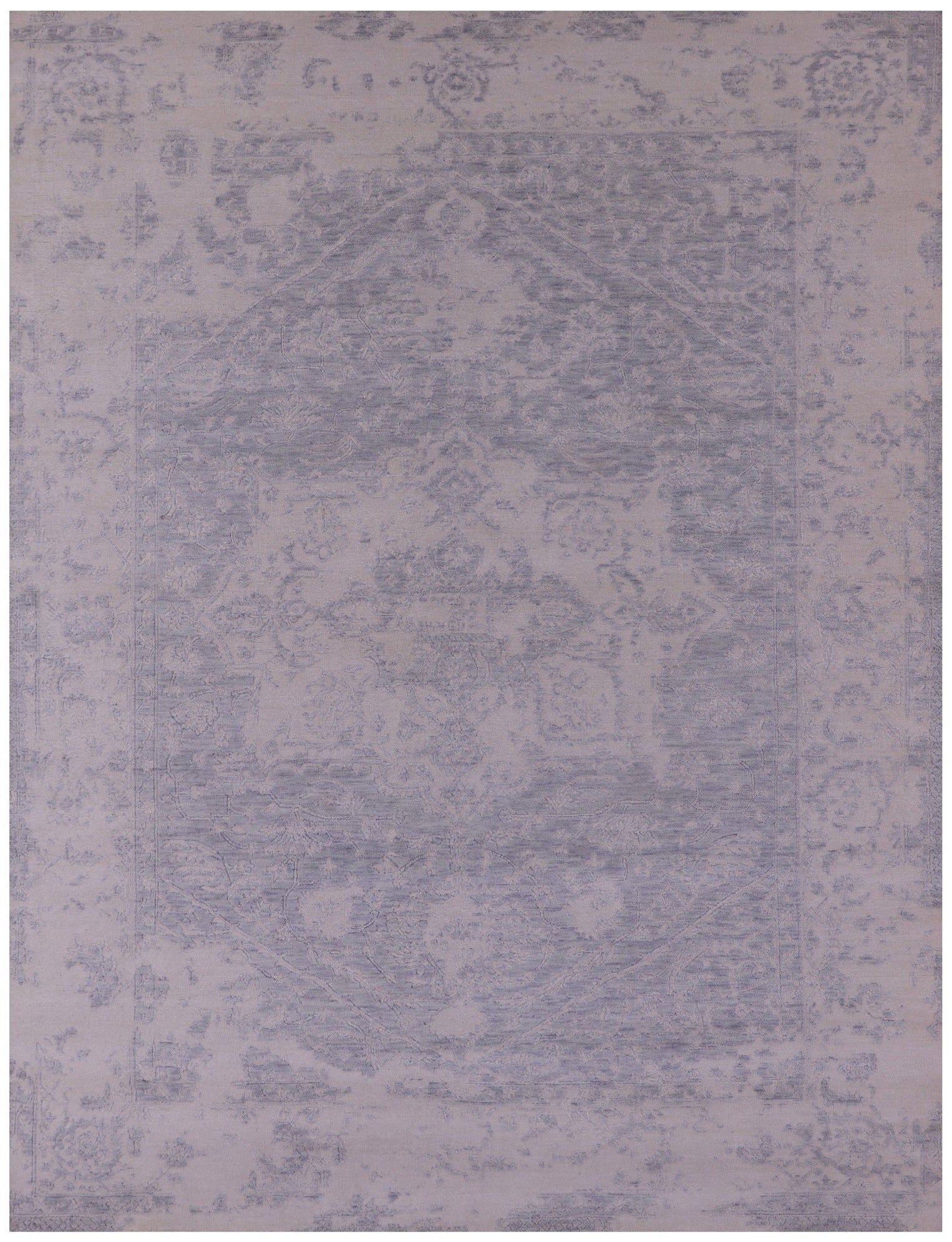 Silver Persian Fine Serapi Hand Knotted Wool Rug - 7' 9" X 10' 0" - Golden Nile