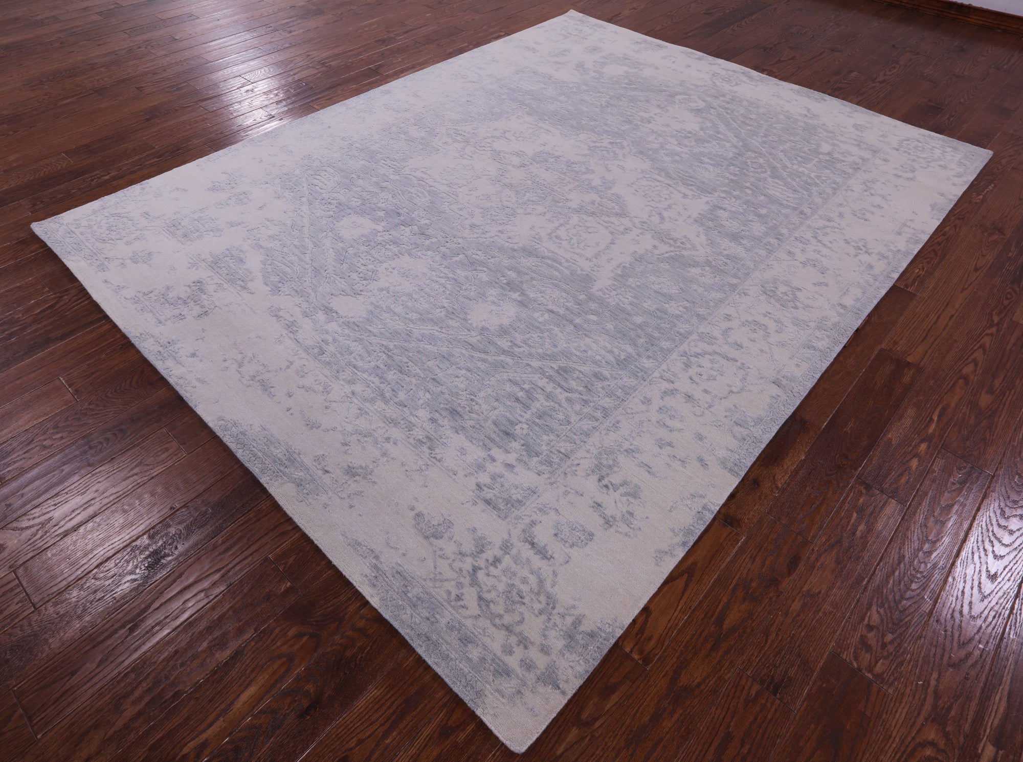 Silver Persian Fine Serapi Hand Knotted Wool Rug - 7' 9" X 10' 0" - Golden Nile