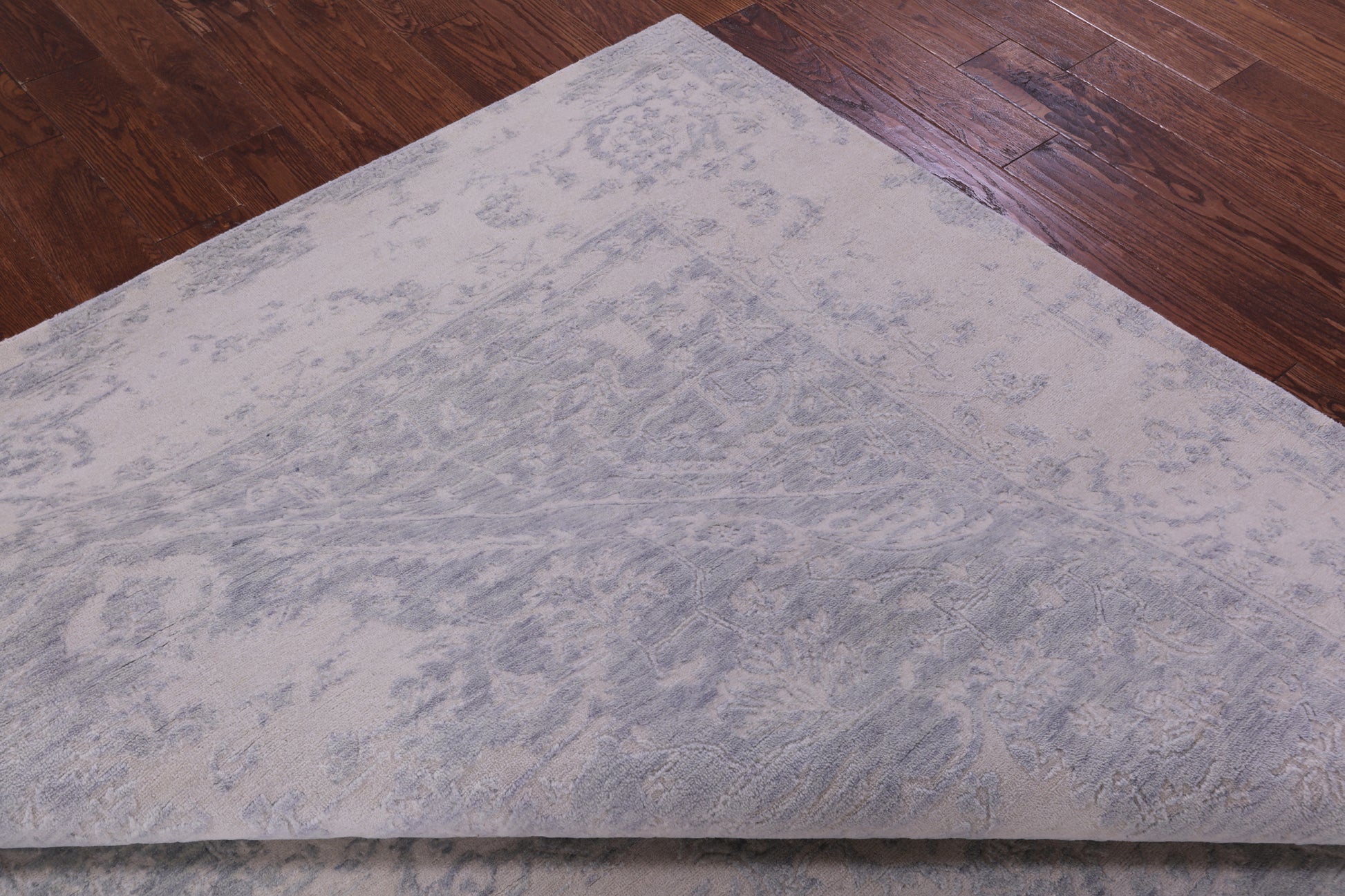 Silver Persian Fine Serapi Hand Knotted Wool Rug - 7' 9" X 10' 0" - Golden Nile