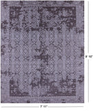 Grey Contemporary Handmade Wool & Silk Rug - 7' 11" X 9' 10" - Golden Nile