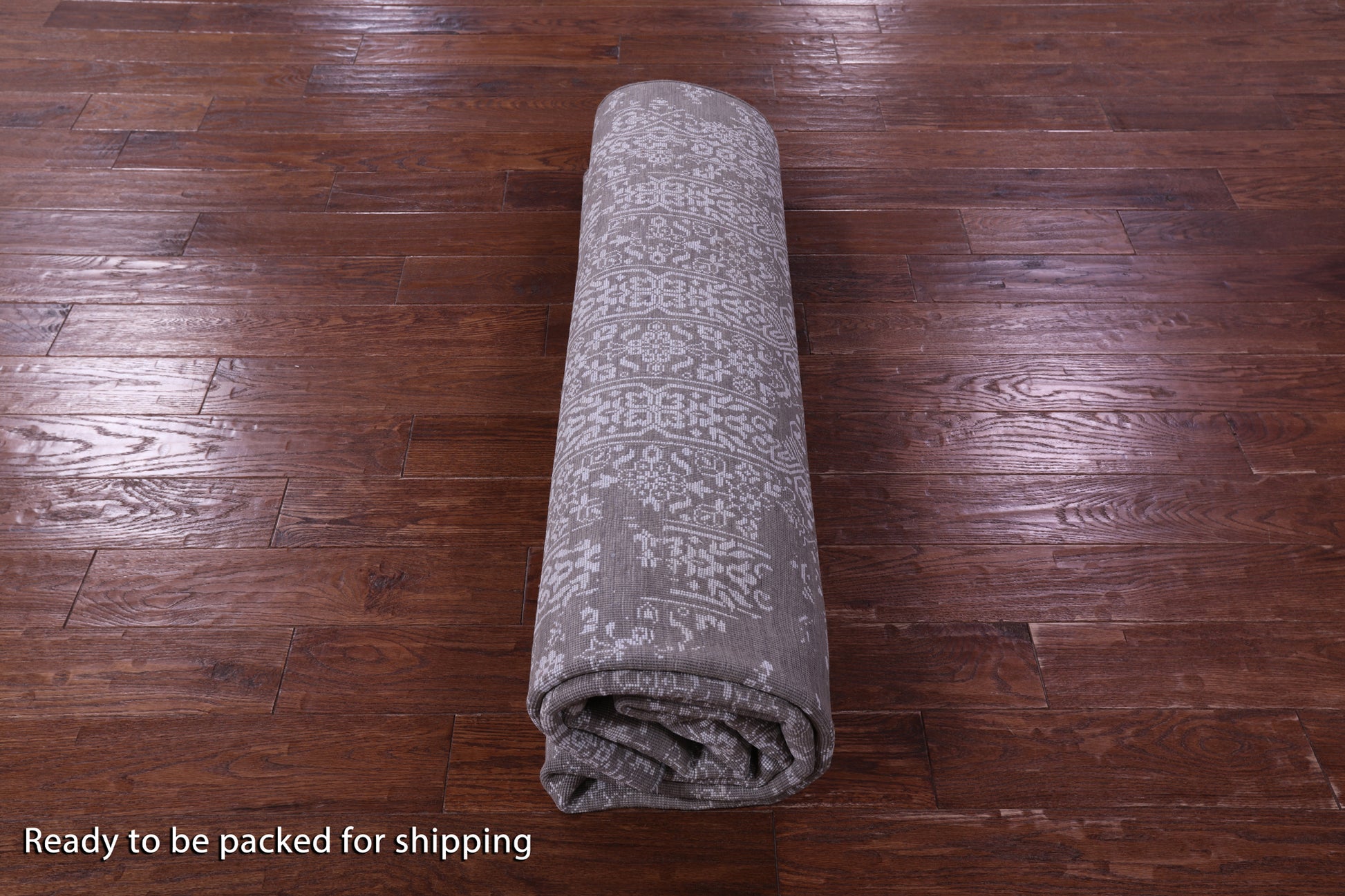 Grey Contemporary Handmade Wool & Silk Rug - 7' 11" X 9' 10" - Golden Nile