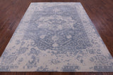 Grey Persian Fine Serapi Handmade Wool Rug - 7' 10" X 9' 11" - Golden Nile