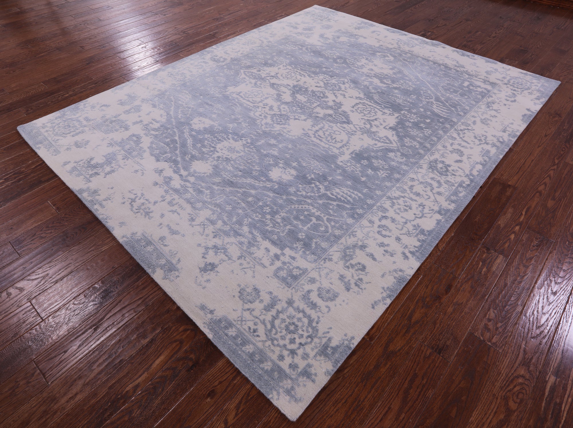 Grey Persian Fine Serapi Handmade Wool Rug - 7' 10" X 9' 11" - Golden Nile