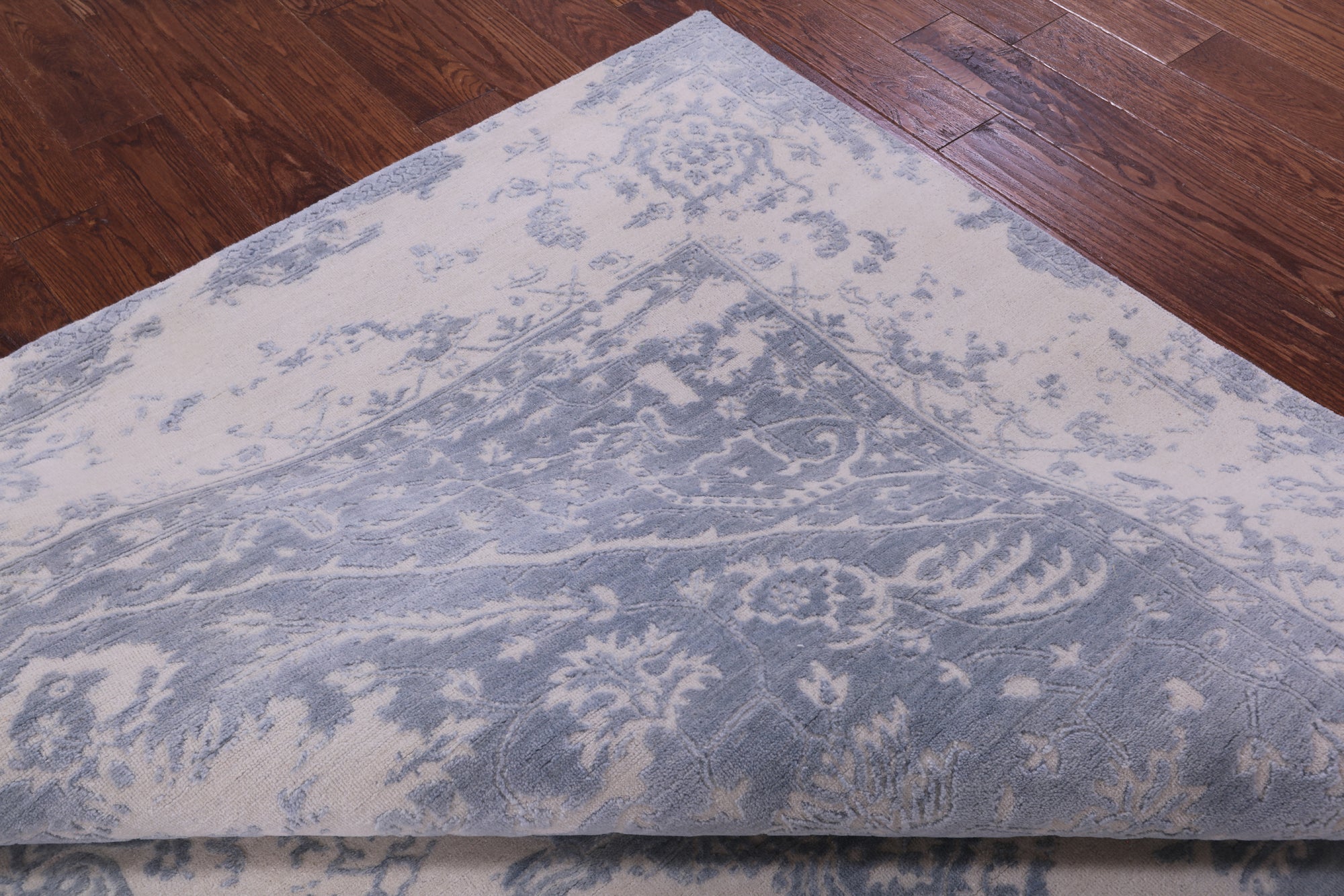 Grey Persian Fine Serapi Handmade Wool Rug - 7' 10" X 9' 11" - Golden Nile