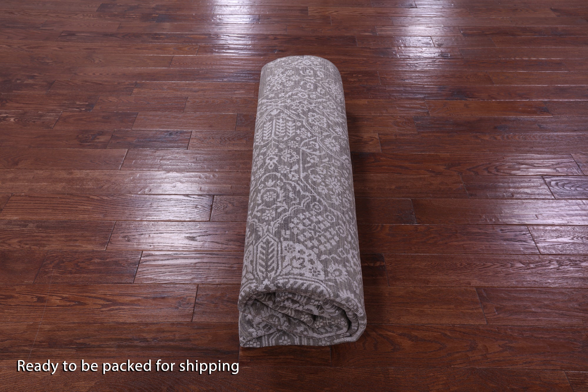 Grey Persian Hand Knotted Wool & Silk Rug - 7' 8" X 9' 11" - Golden Nile