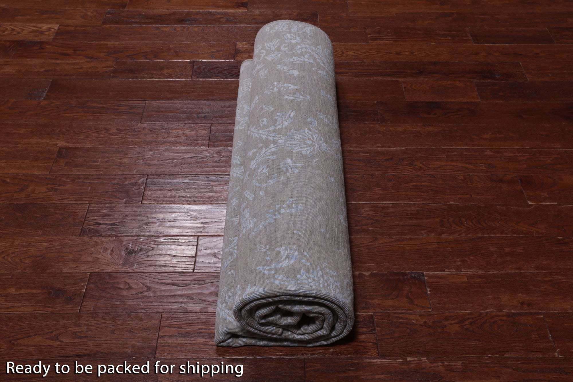 Grey Contemporary Hand Knotted Wool & Silk Rug - 7' 7" X 10' 0"