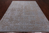 Grey Contemporary Hand Knotted Wool & Silk Rug - 7' 7" X 10' 0"