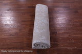 Grey Contemporary Hand Knotted Wool & Silk Rug - 7' 7" X 10' 0" - Golden Nile