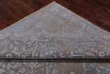 Grey Contemporary Hand Knotted Wool & Silk Rug - 7' 7" X 10' 0"